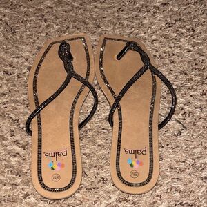 Palms Black and Tan Women's Sandals